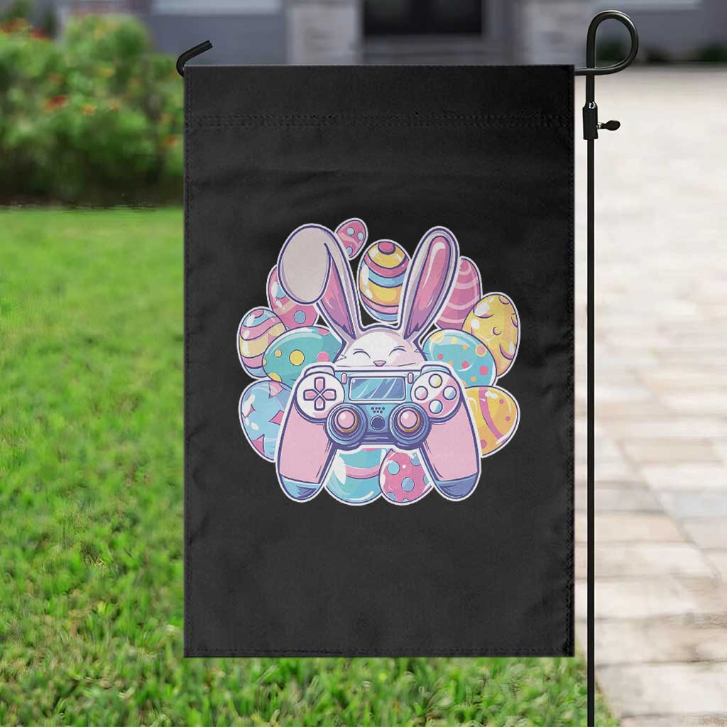 Easter Video Game Garden Flag Cute Bunny Eggs Gaming Gamer - Wonder Print Shop