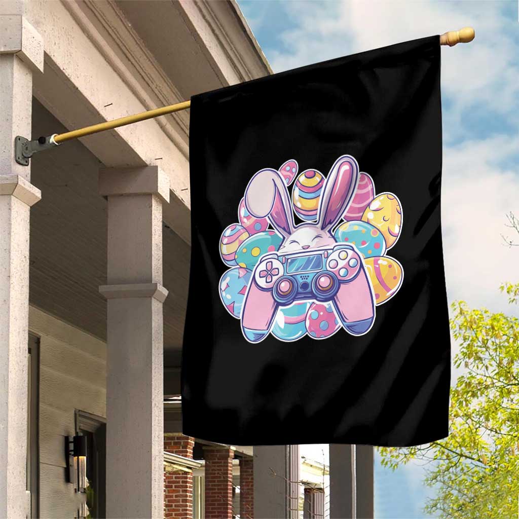 Easter Video Game Garden Flag Cute Bunny Eggs Gaming Gamer - Wonder Print Shop
