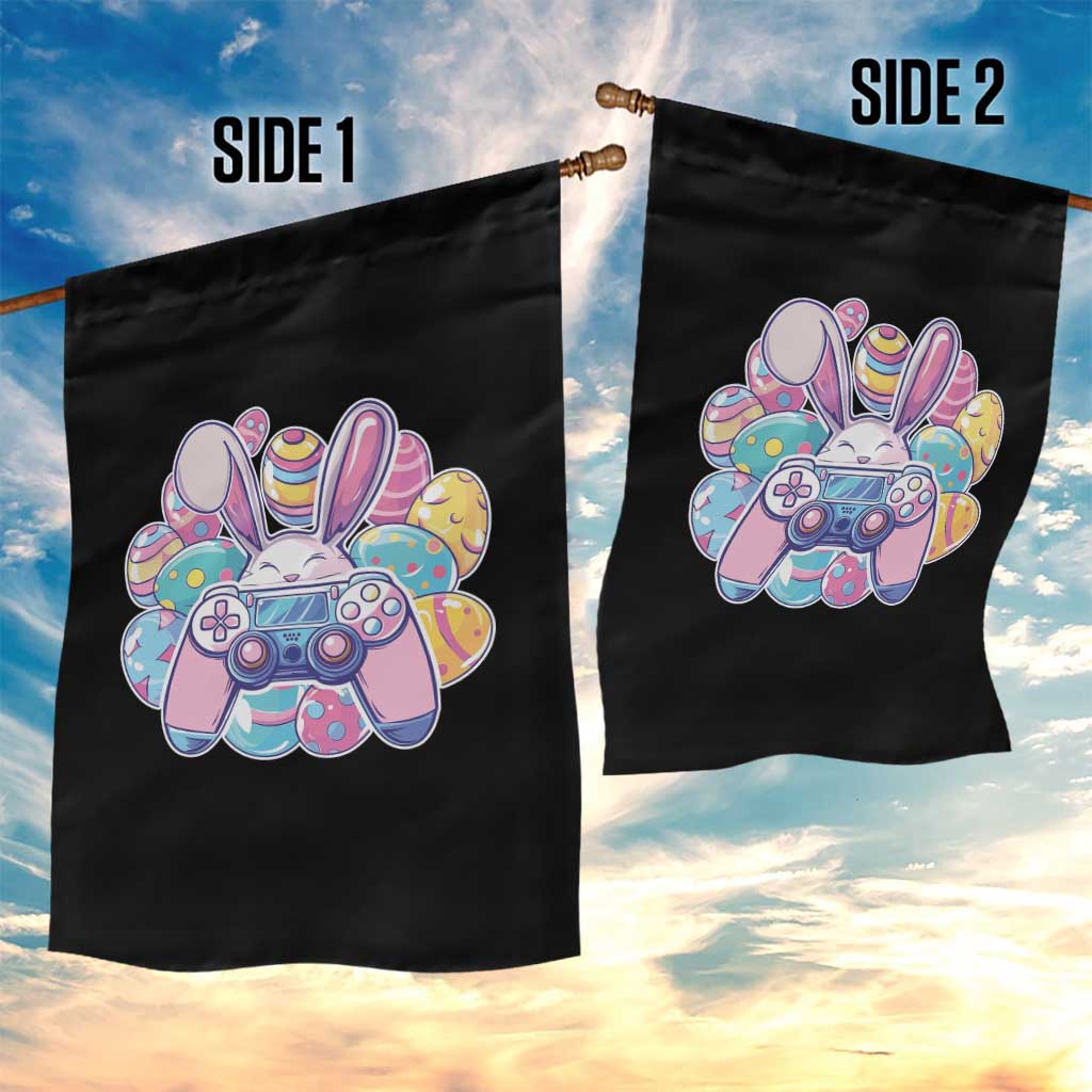 Easter Video Game Garden Flag Cute Bunny Eggs Gaming Gamer - Wonder Print Shop