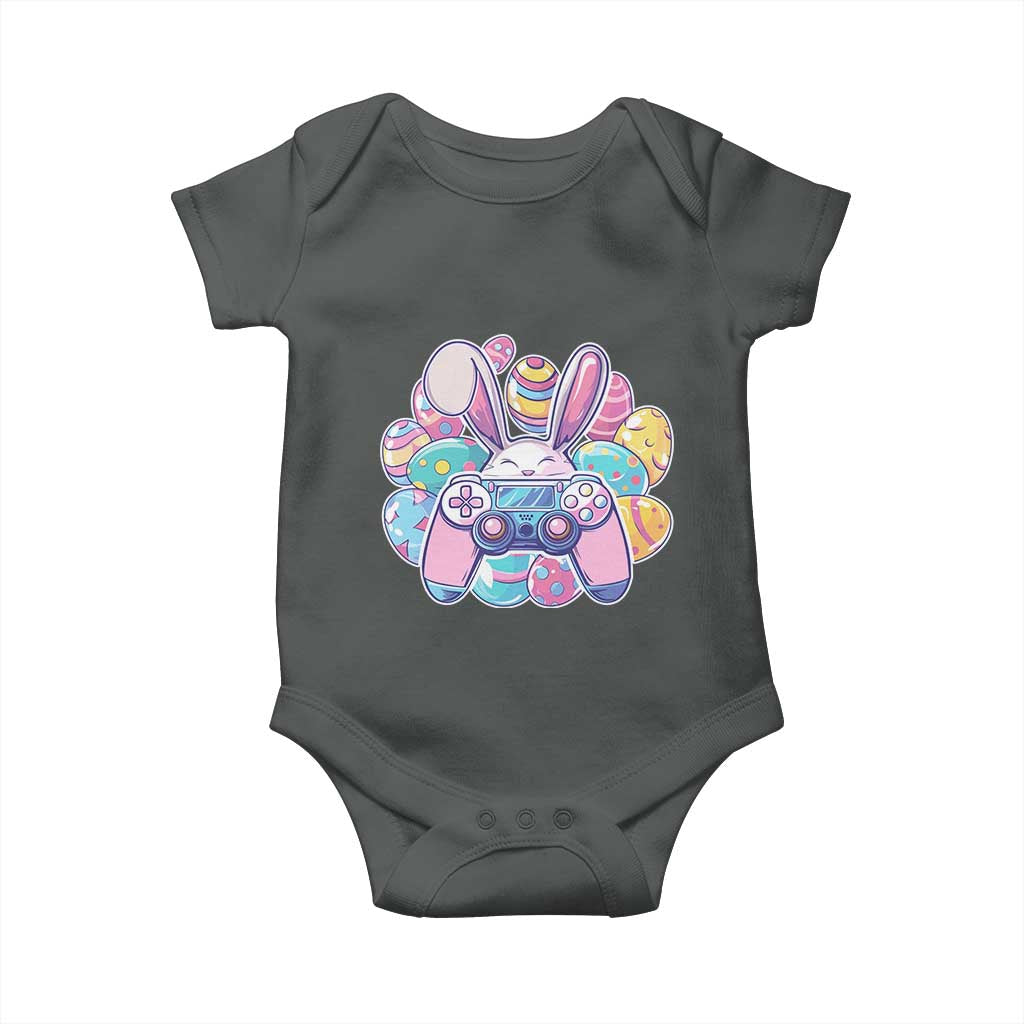Easter Video Game Baby Onesie Cute Bunny Eggs Gaming Gamer - Wonder Print Shop