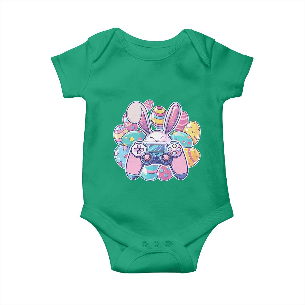 Easter Video Game Baby Onesie Cute Bunny Eggs Gaming Gamer - Wonder Print Shop