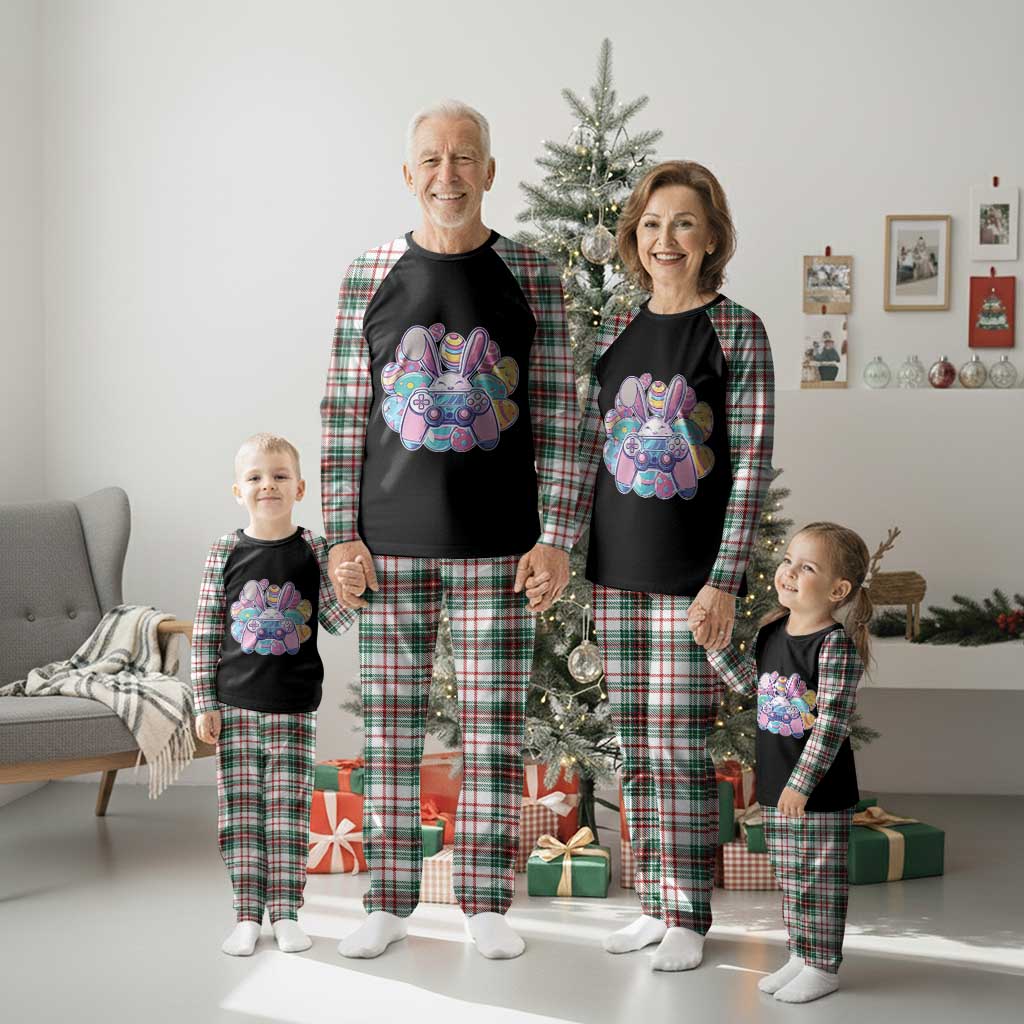 Easter Video Game Plaid Pajama Set Cute Bunny Eggs Gaming Gamer - Wonder Print Shop