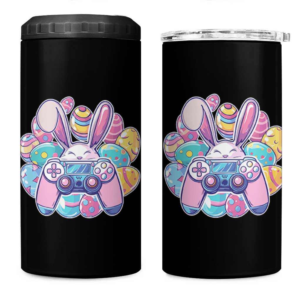Easter Video Game 4 in 1 Can Cooler Tumbler Cute Bunny Eggs Gaming Gamer - Wonder Print Shop