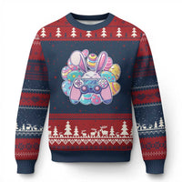Easter Video Game Ugly Christmas Sweater Cute Bunny Eggs Gaming Gamer - Wonder Print Shop