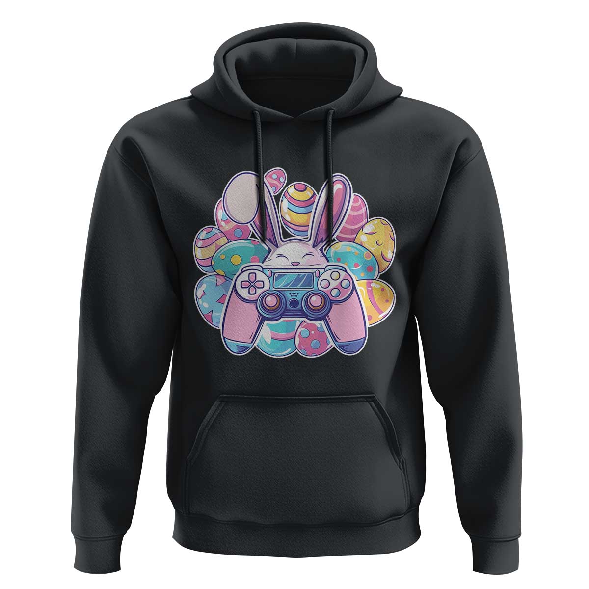 Easter Video Game Hoodie Cute Bunny Eggs Gaming Gamer - Wonder Print Shop