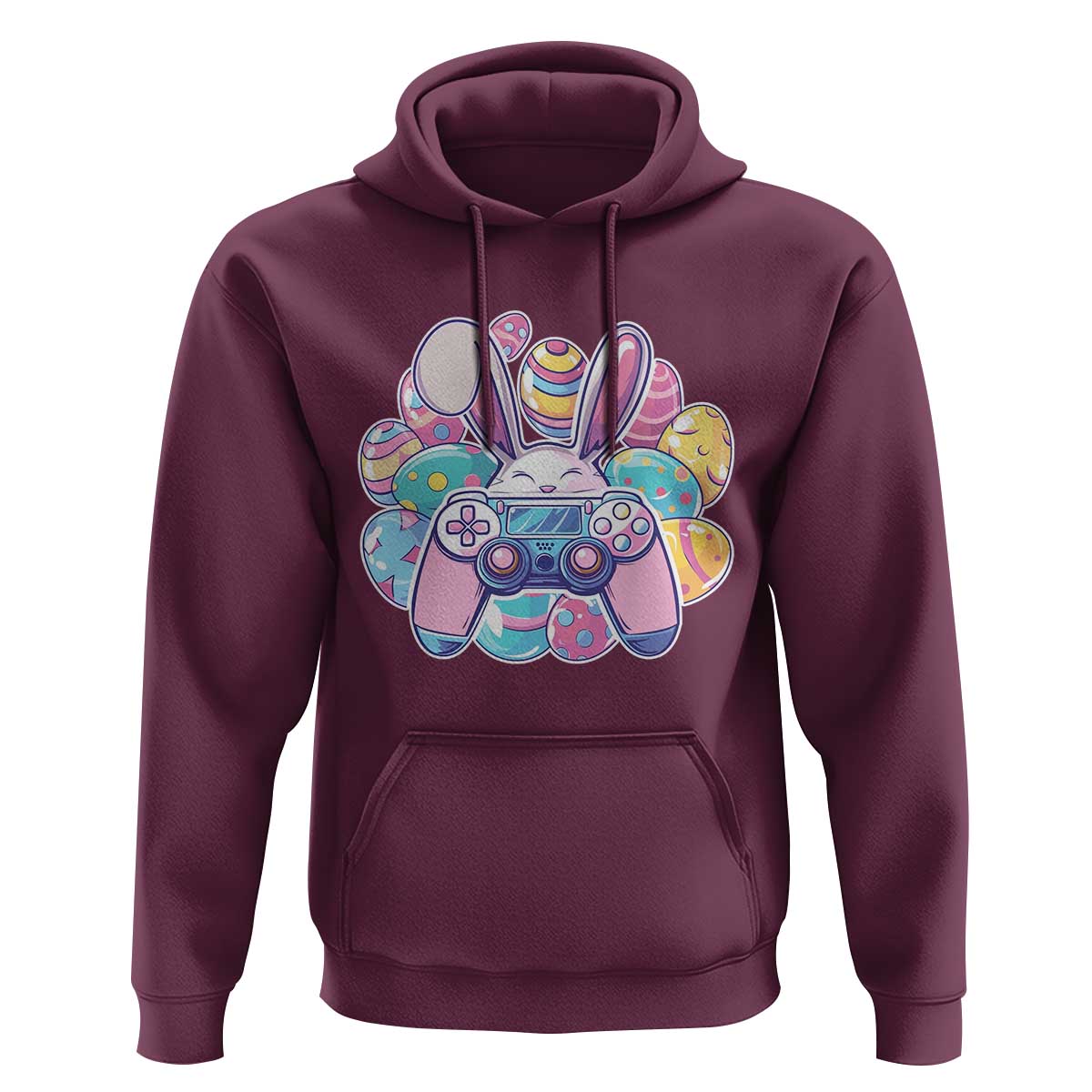 Easter Video Game Hoodie Cute Bunny Eggs Gaming Gamer - Wonder Print Shop