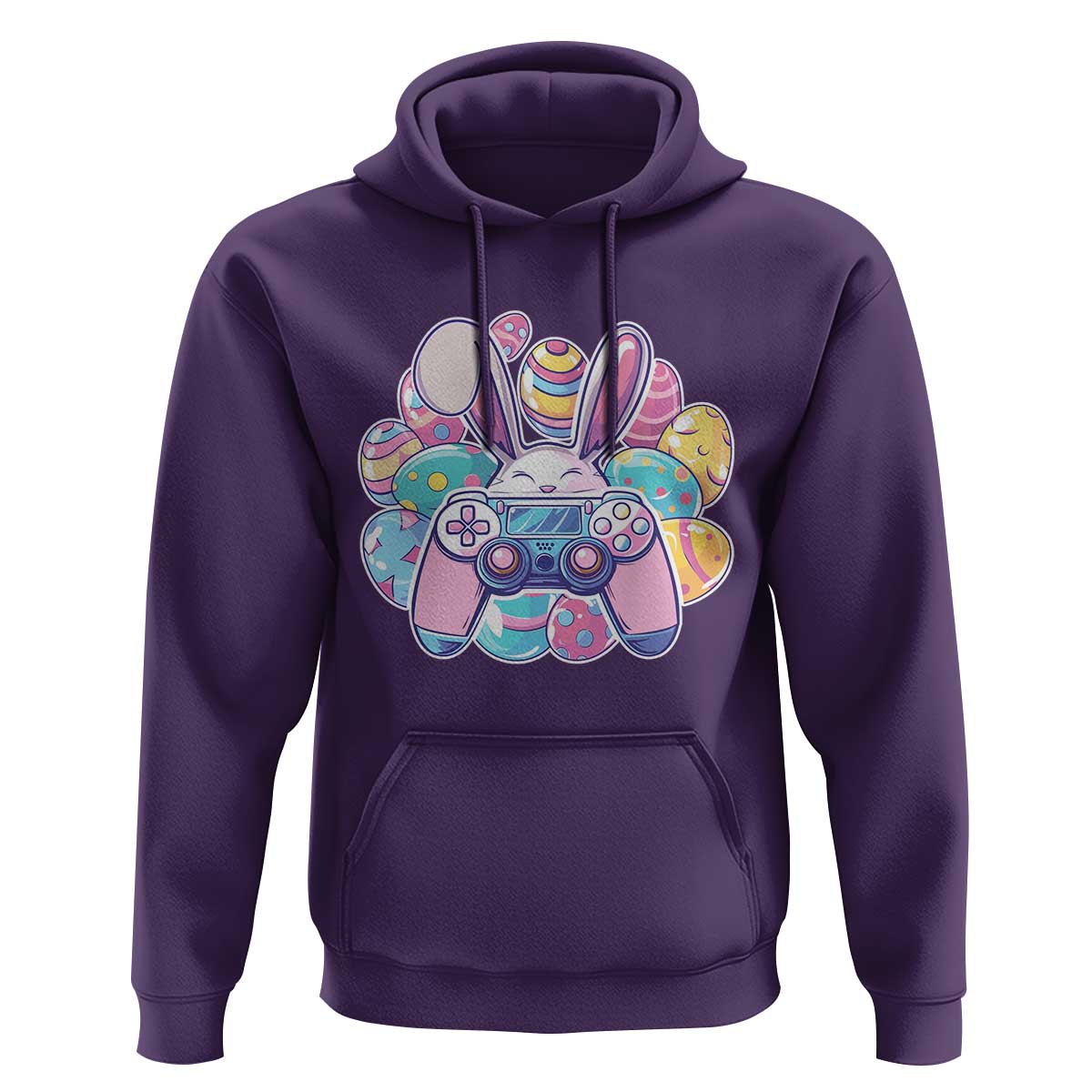 Easter Video Game Hoodie Cute Bunny Eggs Gaming Gamer - Wonder Print Shop