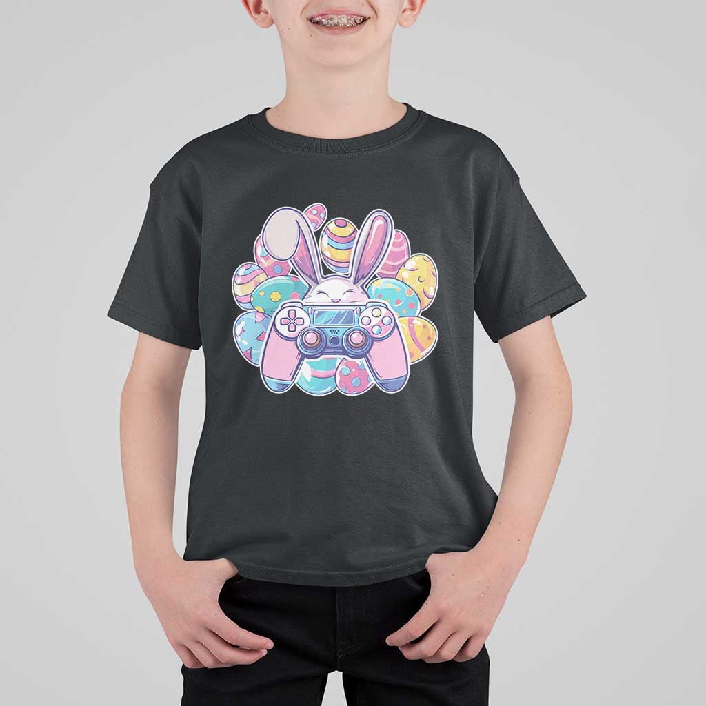 Easter Video Game T Shirt For Kid Cute Bunny Eggs Gaming Gamer - Wonder Print Shop