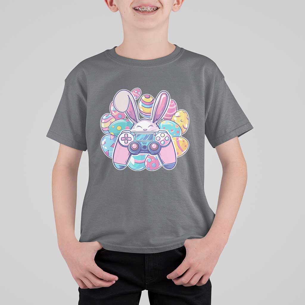 Easter Video Game T Shirt For Kid Cute Bunny Eggs Gaming Gamer - Wonder Print Shop