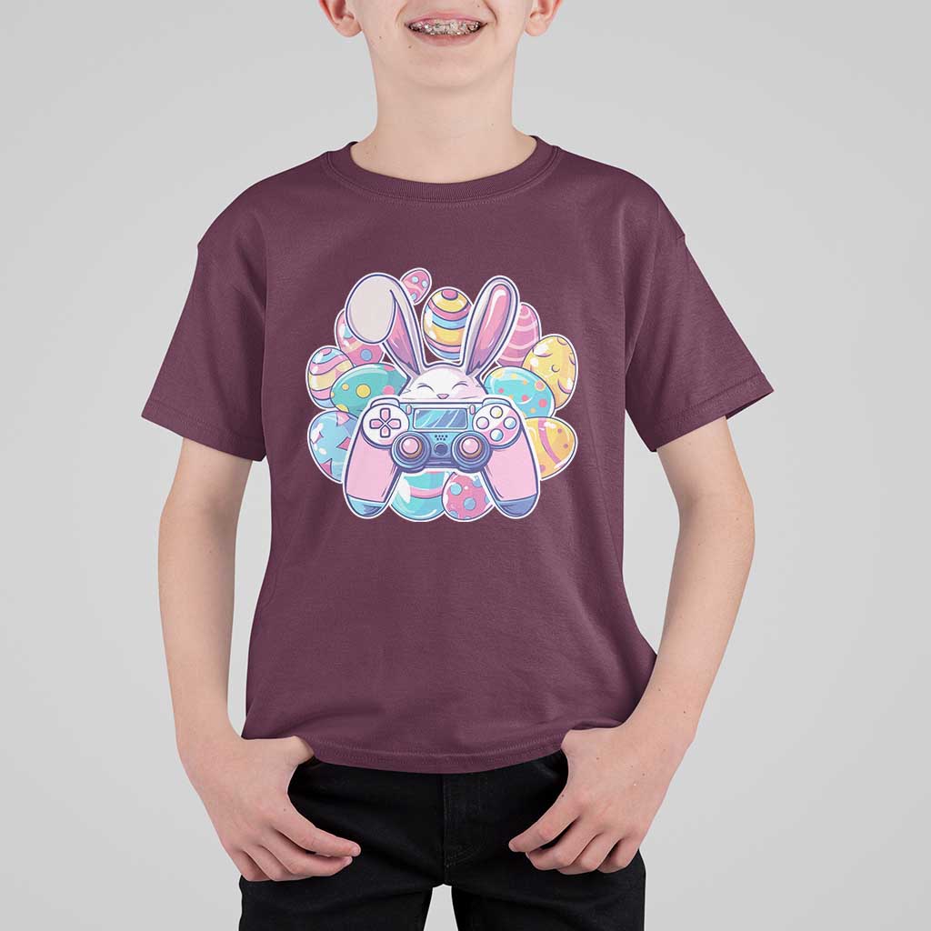 Easter Video Game T Shirt For Kid Cute Bunny Eggs Gaming Gamer - Wonder Print Shop
