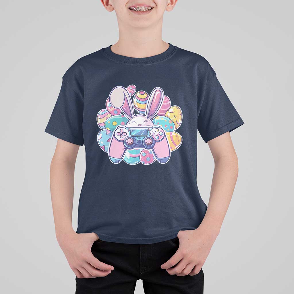 Easter Video Game T Shirt For Kid Cute Bunny Eggs Gaming Gamer - Wonder Print Shop