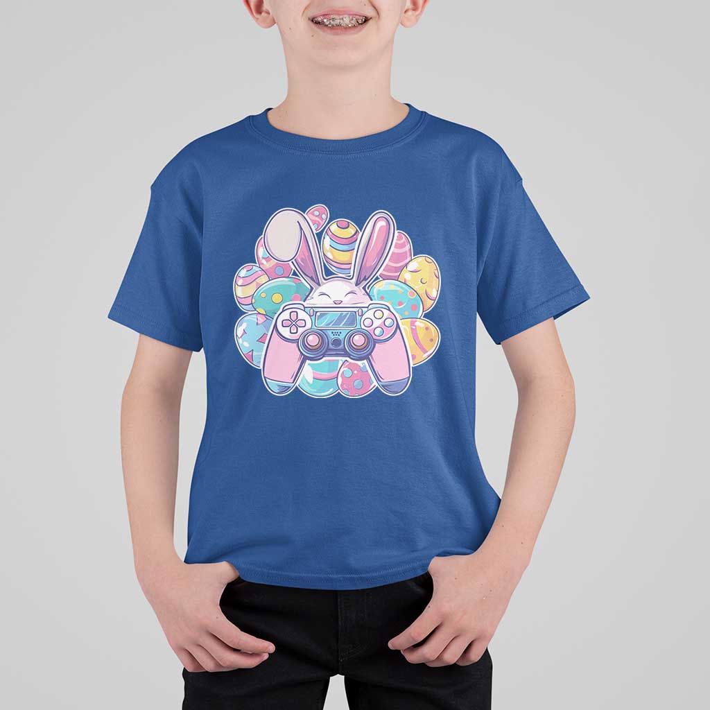 Easter Video Game T Shirt For Kid Cute Bunny Eggs Gaming Gamer - Wonder Print Shop