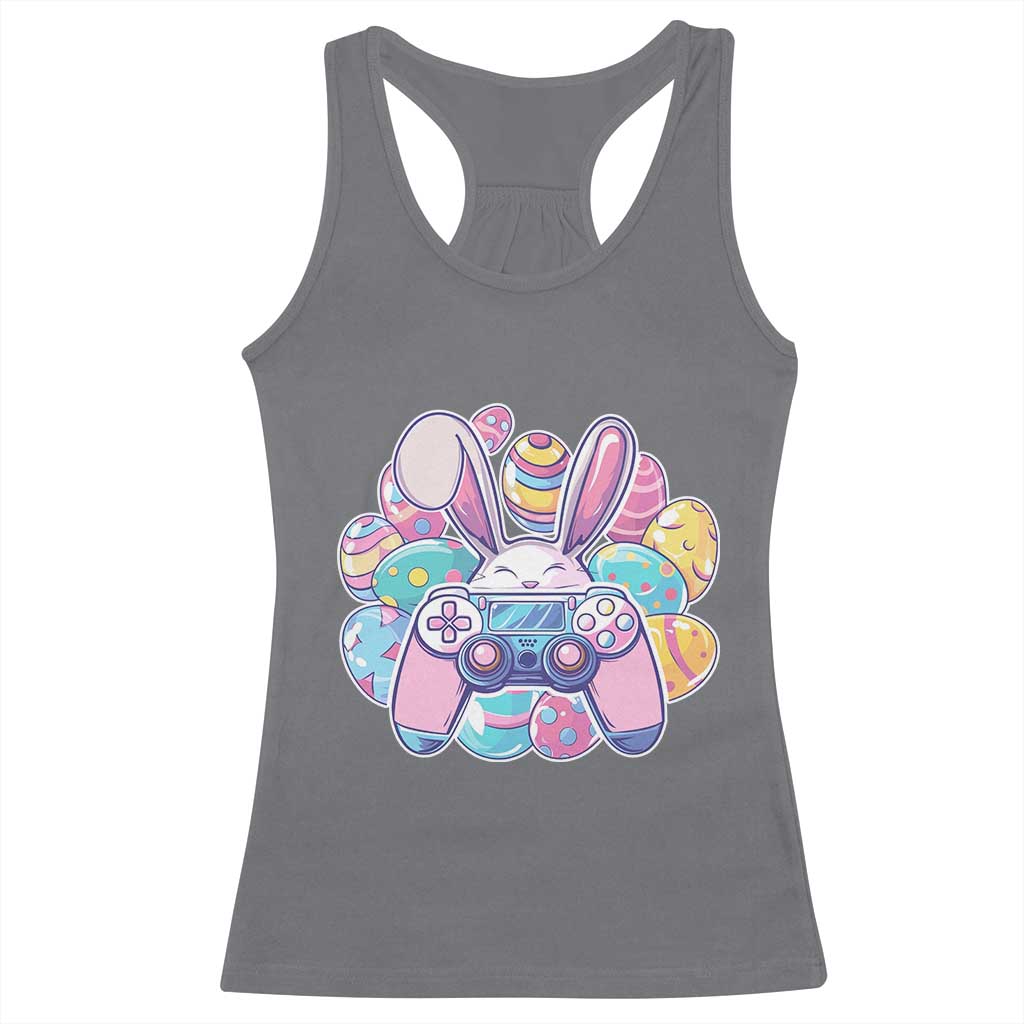 Easter Video Game Racerback Tank Top Cute Bunny Eggs Gaming Gamer - Wonder Print Shop
