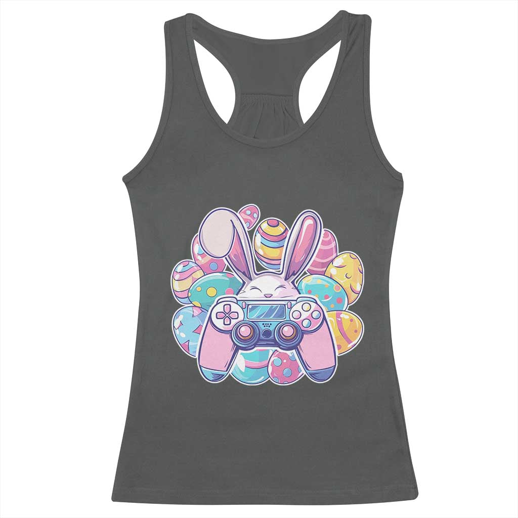 Easter Video Game Racerback Tank Top Cute Bunny Eggs Gaming Gamer - Wonder Print Shop