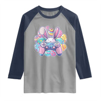 Easter Video Game Raglan Shirt Cute Bunny Eggs Gaming Gamer - Wonder Print Shop