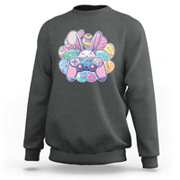 Easter Video Game Sweatshirt Cute Bunny Eggs Gaming Gamer - Wonder Print Shop