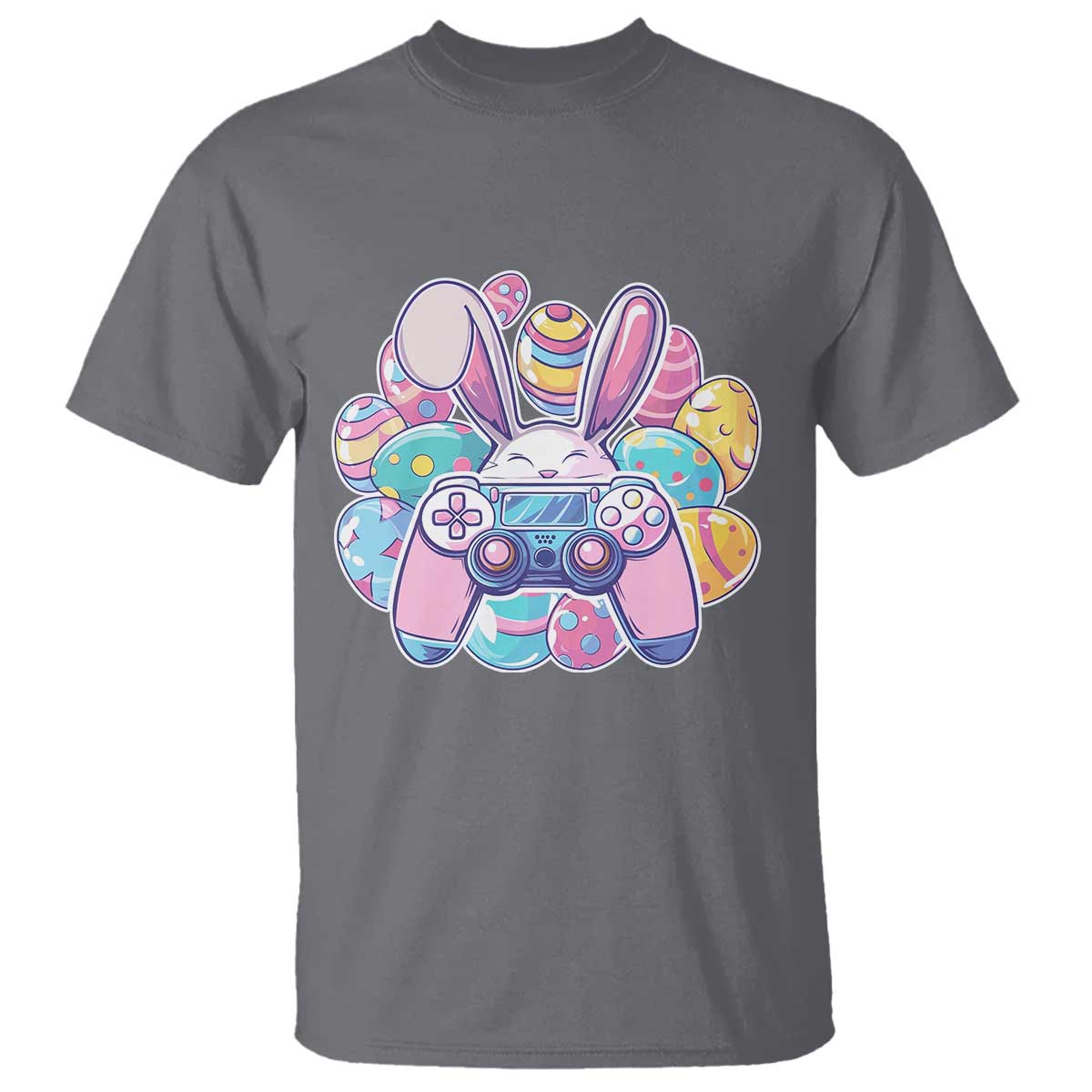 Easter Video Game T Shirt Cute Bunny Eggs Gaming Gamer - Wonder Print Shop