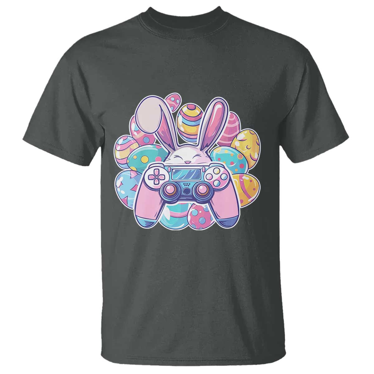 Easter Video Game T Shirt Cute Bunny Eggs Gaming Gamer - Wonder Print Shop