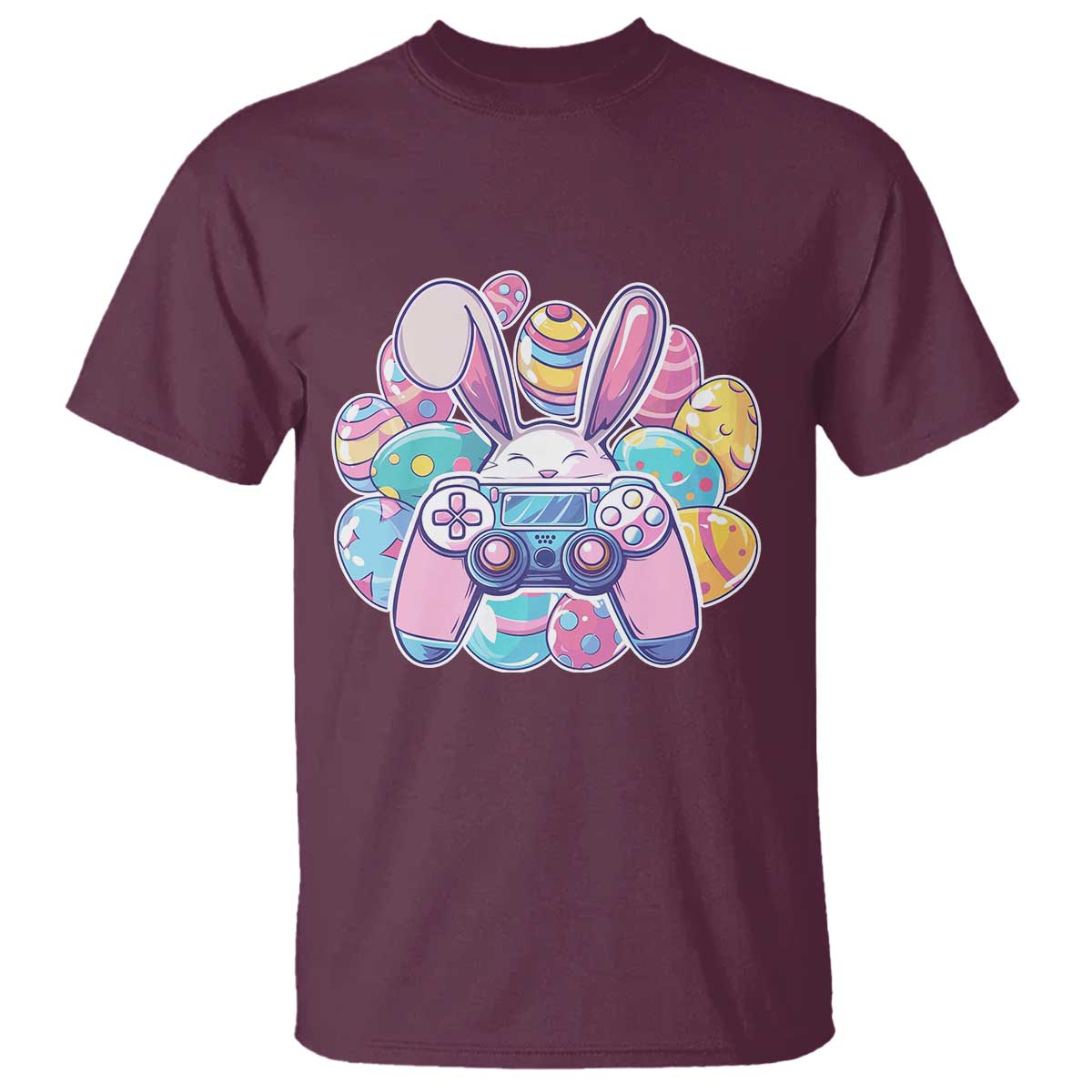 Easter Video Game T Shirt Cute Bunny Eggs Gaming Gamer - Wonder Print Shop