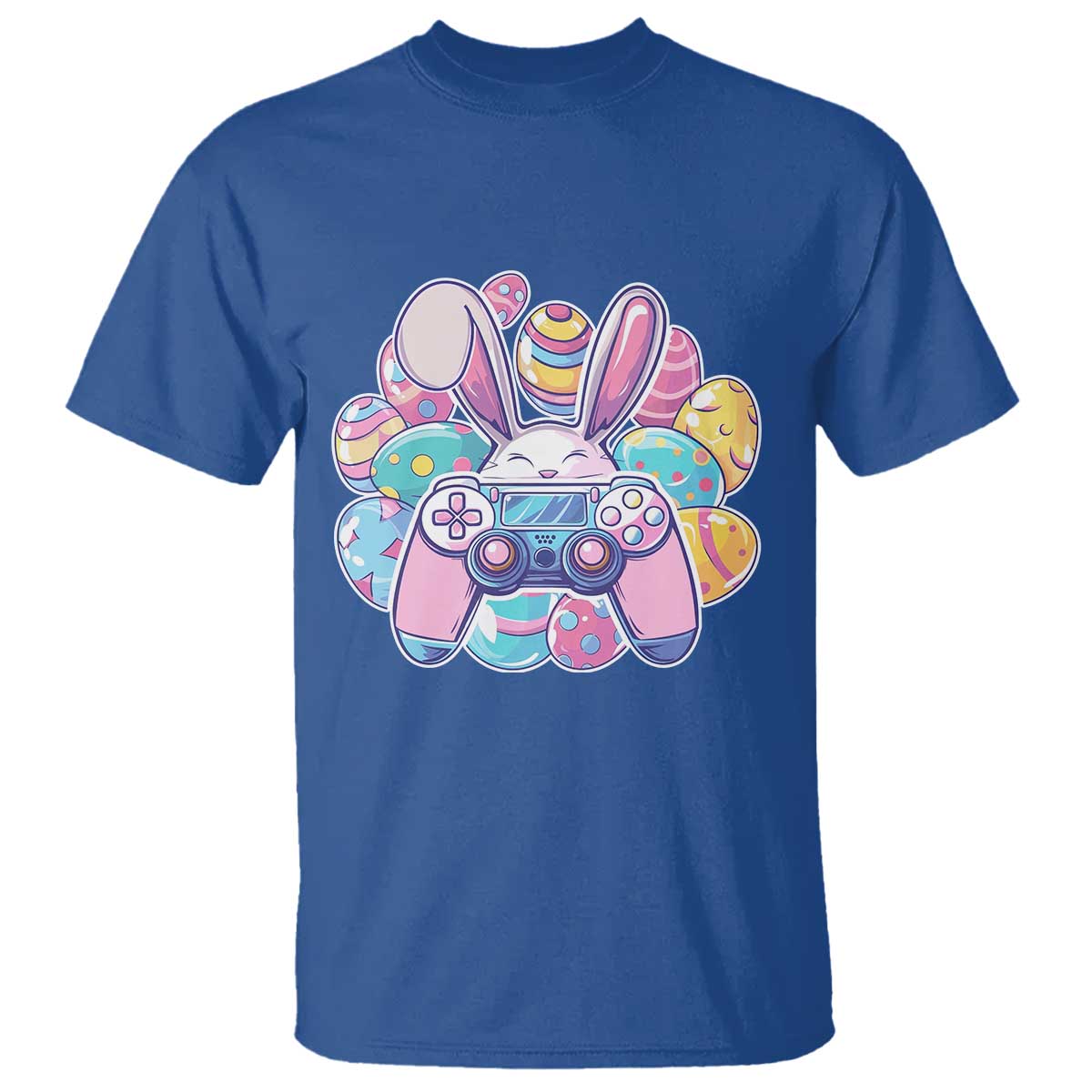 Easter Video Game T Shirt Cute Bunny Eggs Gaming Gamer - Wonder Print Shop