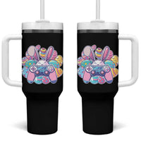 Easter Video Game Tumbler With Handle Cute Bunny Eggs Gaming Gamer - Wonder Print Shop