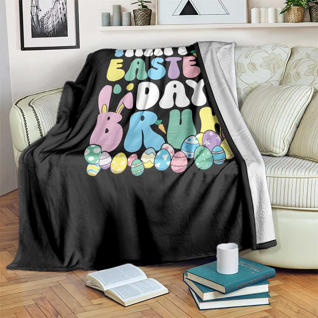 Bruh Easter Throw Blanket Teens Boys Kids Cute Bunny Eggs - Wonder Print Shop