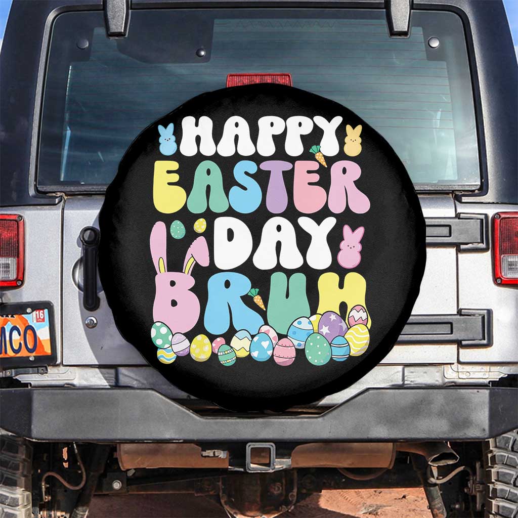 Bruh Easter Spare Tire Cover Teens Boys Kids Cute Bunny Eggs - Wonder Print Shop