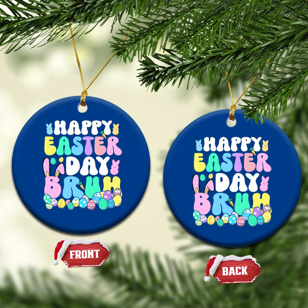 Bruh Easter Ceramic Ornament Teens Boys Kids Cute Bunny Eggs - Wonder Print Shop