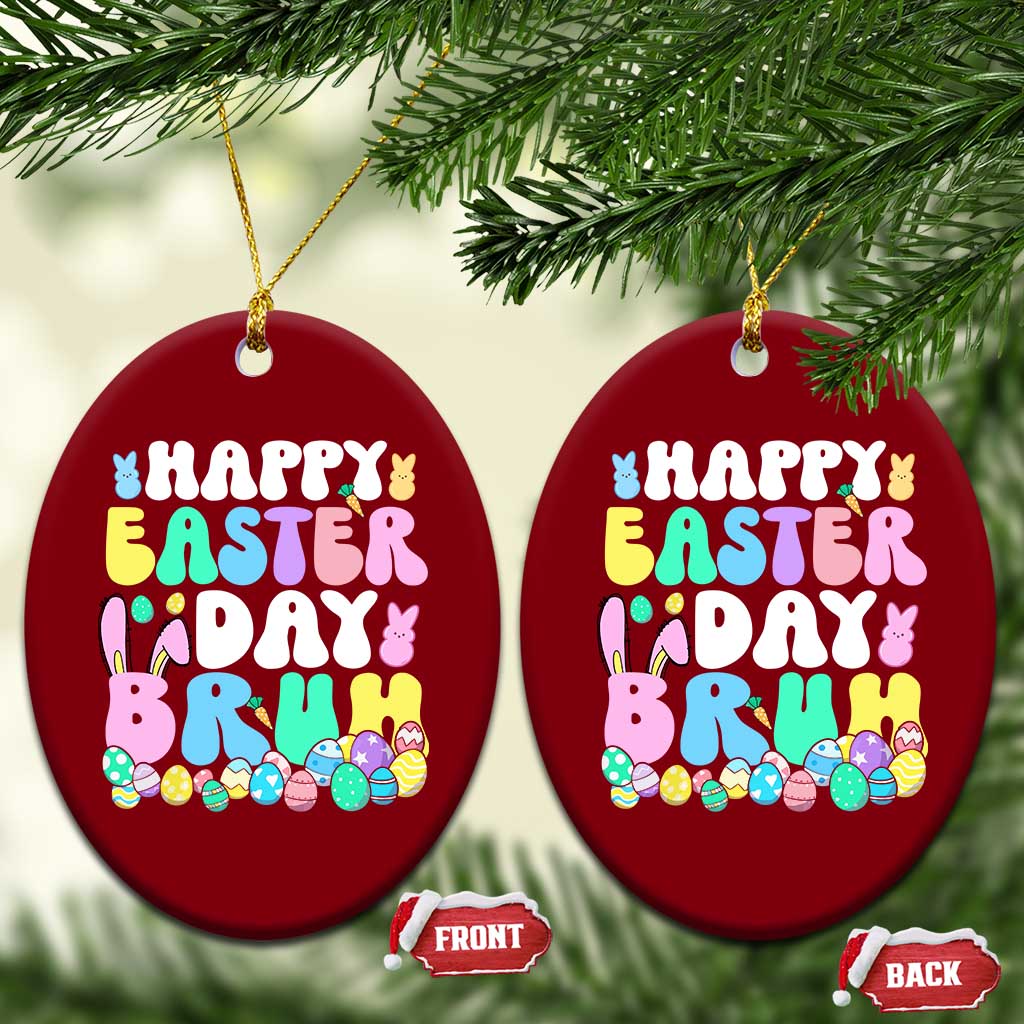 Bruh Easter Ceramic Ornament Teens Boys Kids Cute Bunny Eggs - Wonder Print Shop
