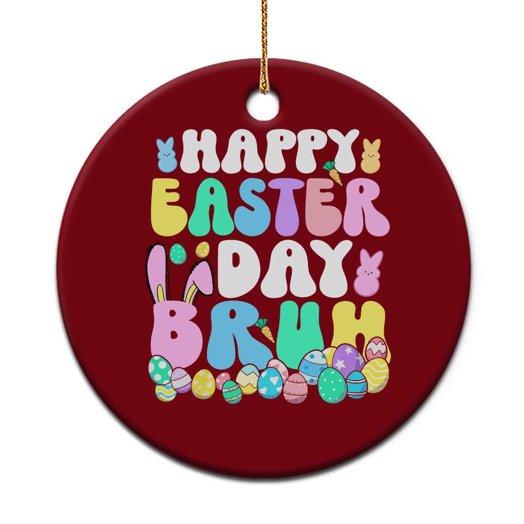 Bruh Easter Ceramic Ornament Teens Boys Kids Cute Bunny Eggs - Wonder Print Shop