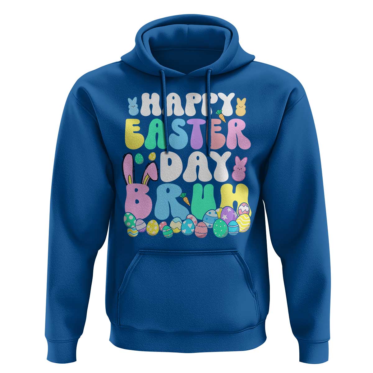 Bruh Easter Hoodie Teens Boys Kids Cute Bunny Eggs - Wonder Print Shop