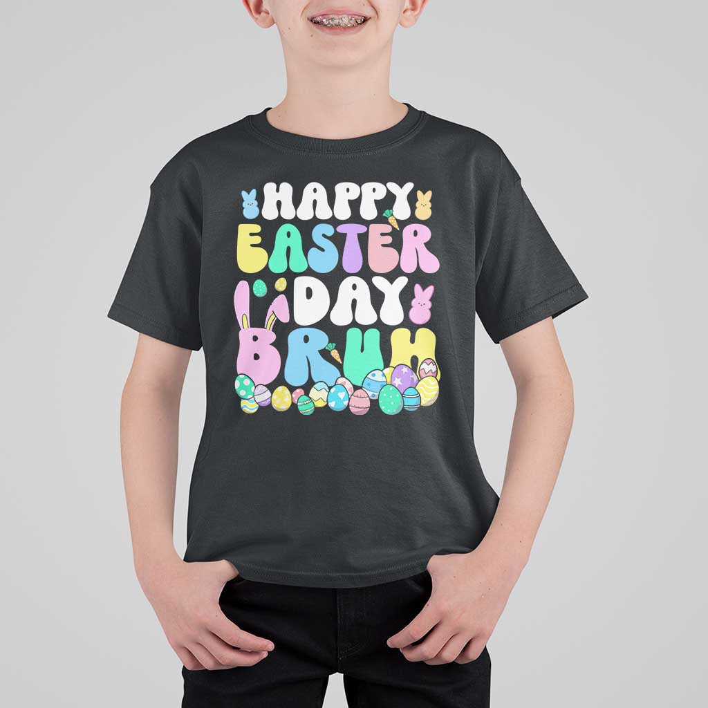 Bruh Easter T Shirt For Kid Teens Boys Kids Cute Bunny Eggs - Wonder Print Shop