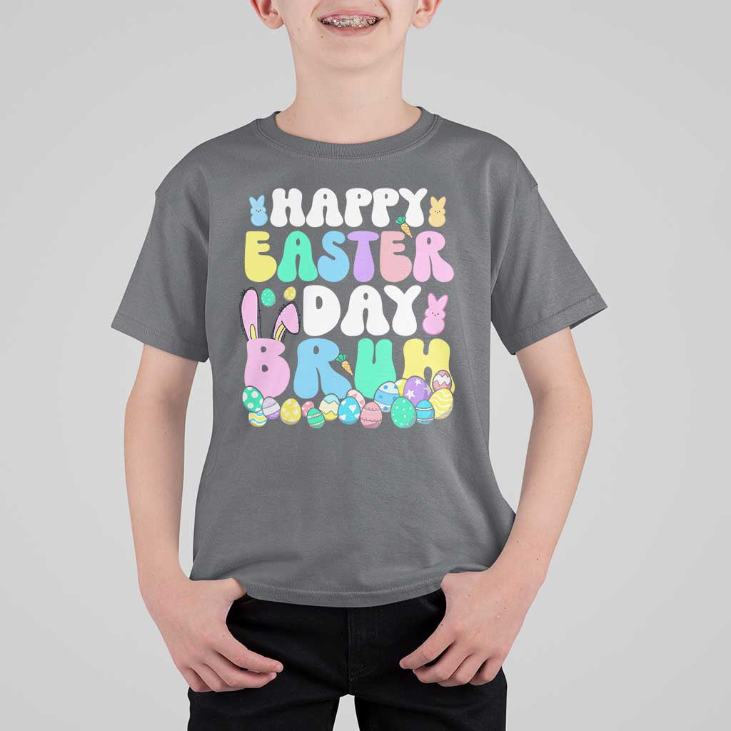 Bruh Easter T Shirt For Kid Teens Boys Kids Cute Bunny Eggs - Wonder Print Shop