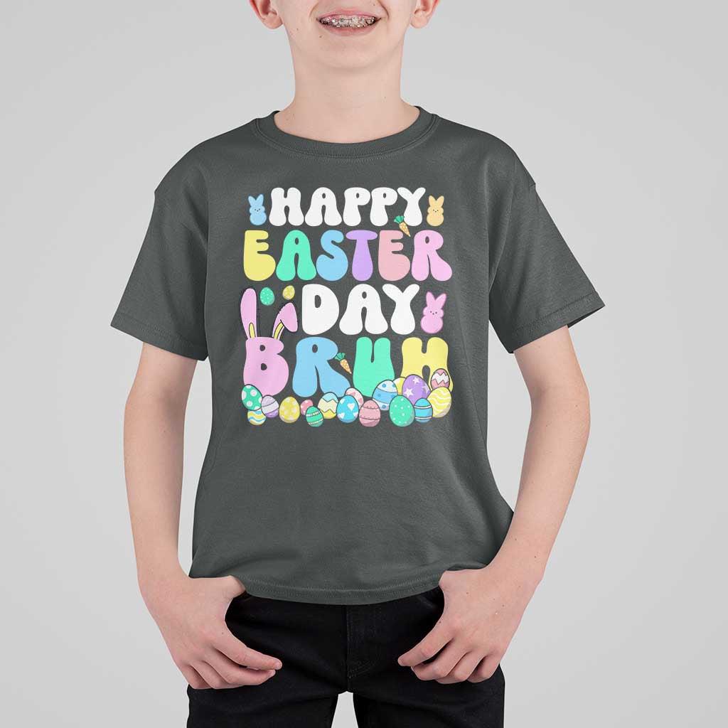 Bruh Easter T Shirt For Kid Teens Boys Kids Cute Bunny Eggs - Wonder Print Shop