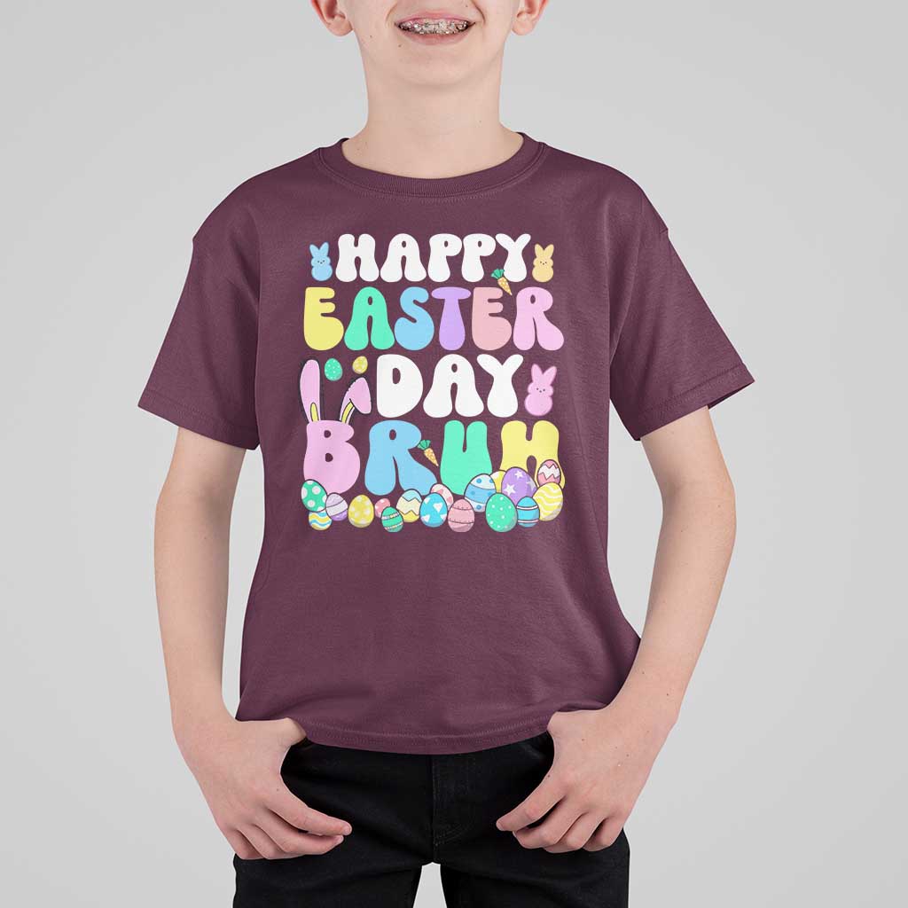 Bruh Easter T Shirt For Kid Teens Boys Kids Cute Bunny Eggs - Wonder Print Shop