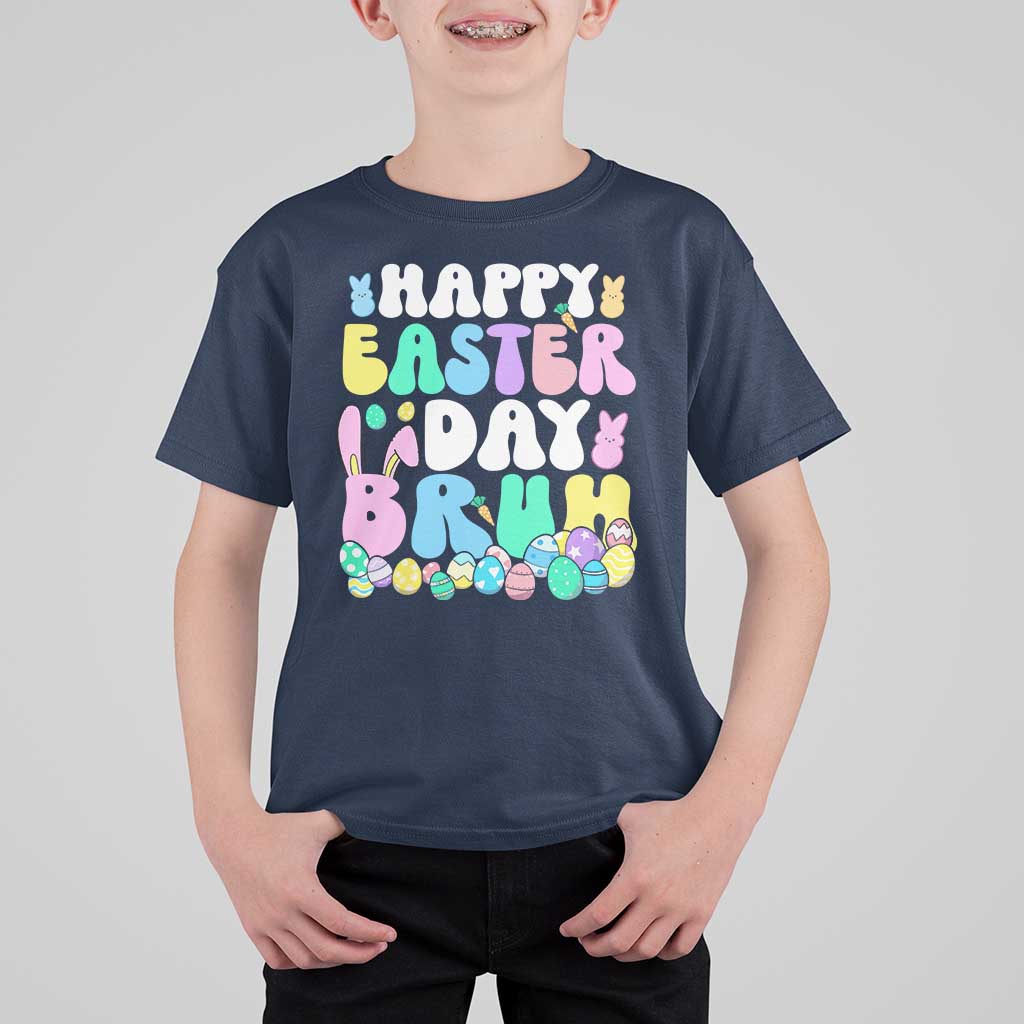 Bruh Easter T Shirt For Kid Teens Boys Kids Cute Bunny Eggs - Wonder Print Shop
