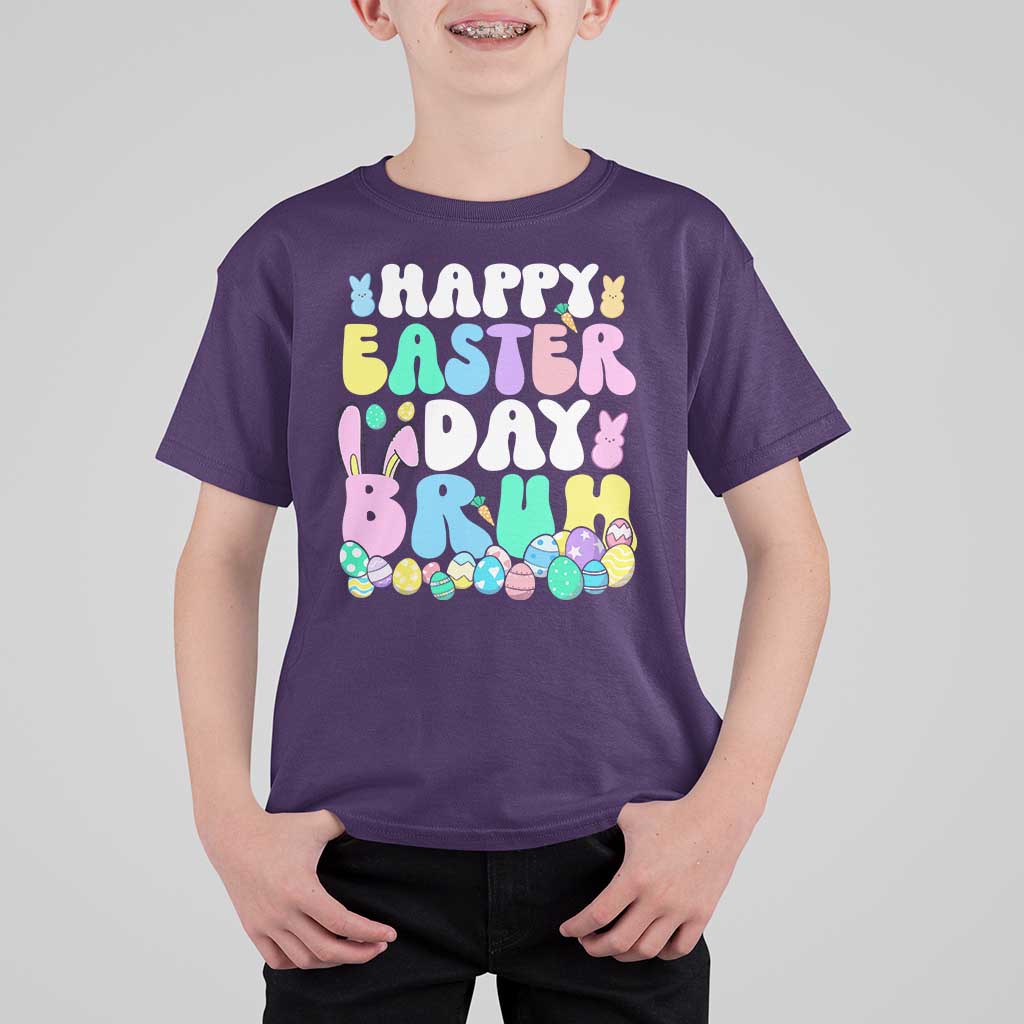 Bruh Easter T Shirt For Kid Teens Boys Kids Cute Bunny Eggs - Wonder Print Shop