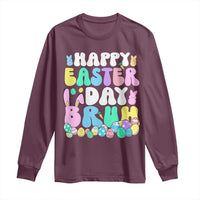 Bruh Easter Long Sleeve Shirt Teens Boys Kids Cute Bunny Eggs - Wonder Print Shop