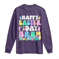 Bruh Easter Long Sleeve Shirt Teens Boys Kids Cute Bunny Eggs - Wonder Print Shop