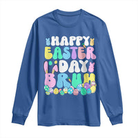 Bruh Easter Long Sleeve Shirt Teens Boys Kids Cute Bunny Eggs - Wonder Print Shop