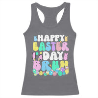 Bruh Easter Racerback Tank Top Teens Boys Kids Cute Bunny Eggs - Wonder Print Shop