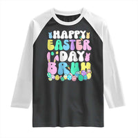 Bruh Easter Raglan Shirt Teens Boys Kids Cute Bunny Eggs - Wonder Print Shop