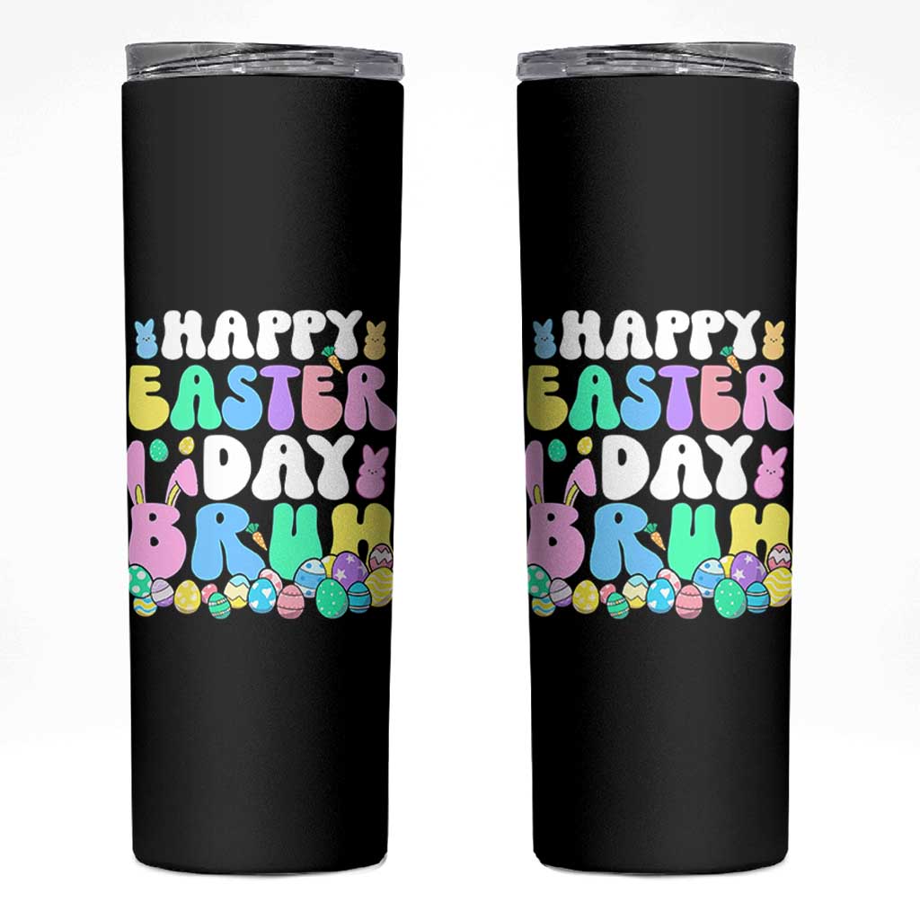 Bruh Easter Skinny Tumbler Teens Boys Kids Cute Bunny Eggs - Wonder Print Shop