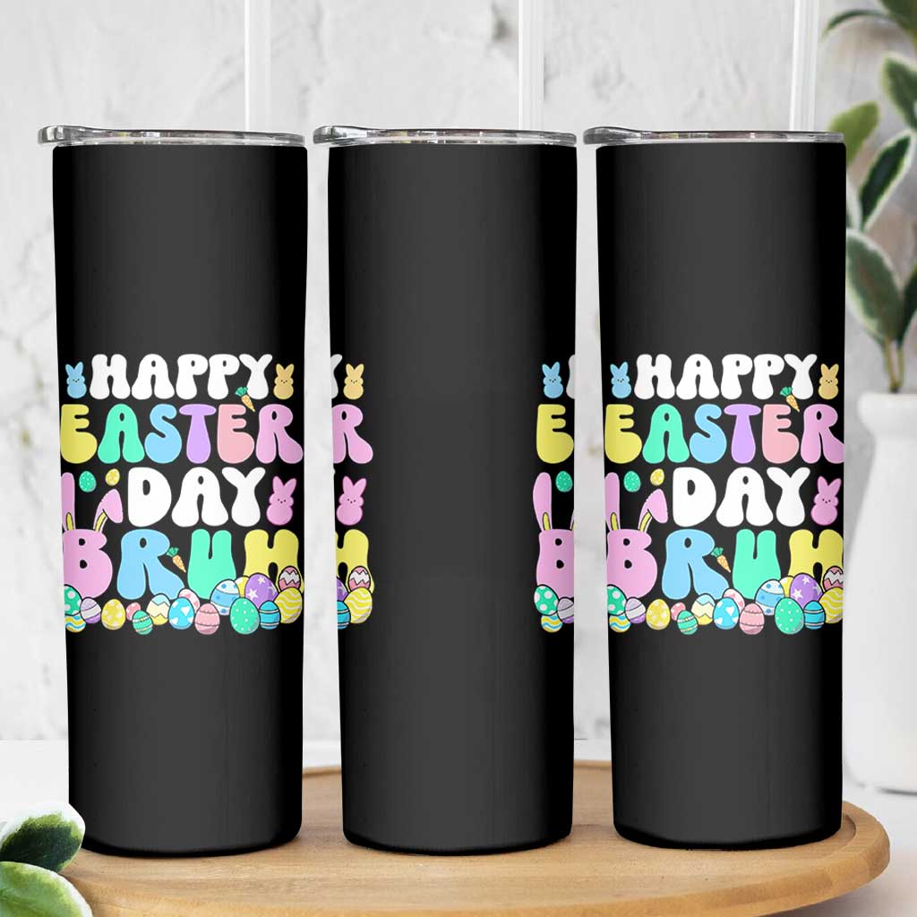 Bruh Easter Skinny Tumbler Teens Boys Kids Cute Bunny Eggs - Wonder Print Shop