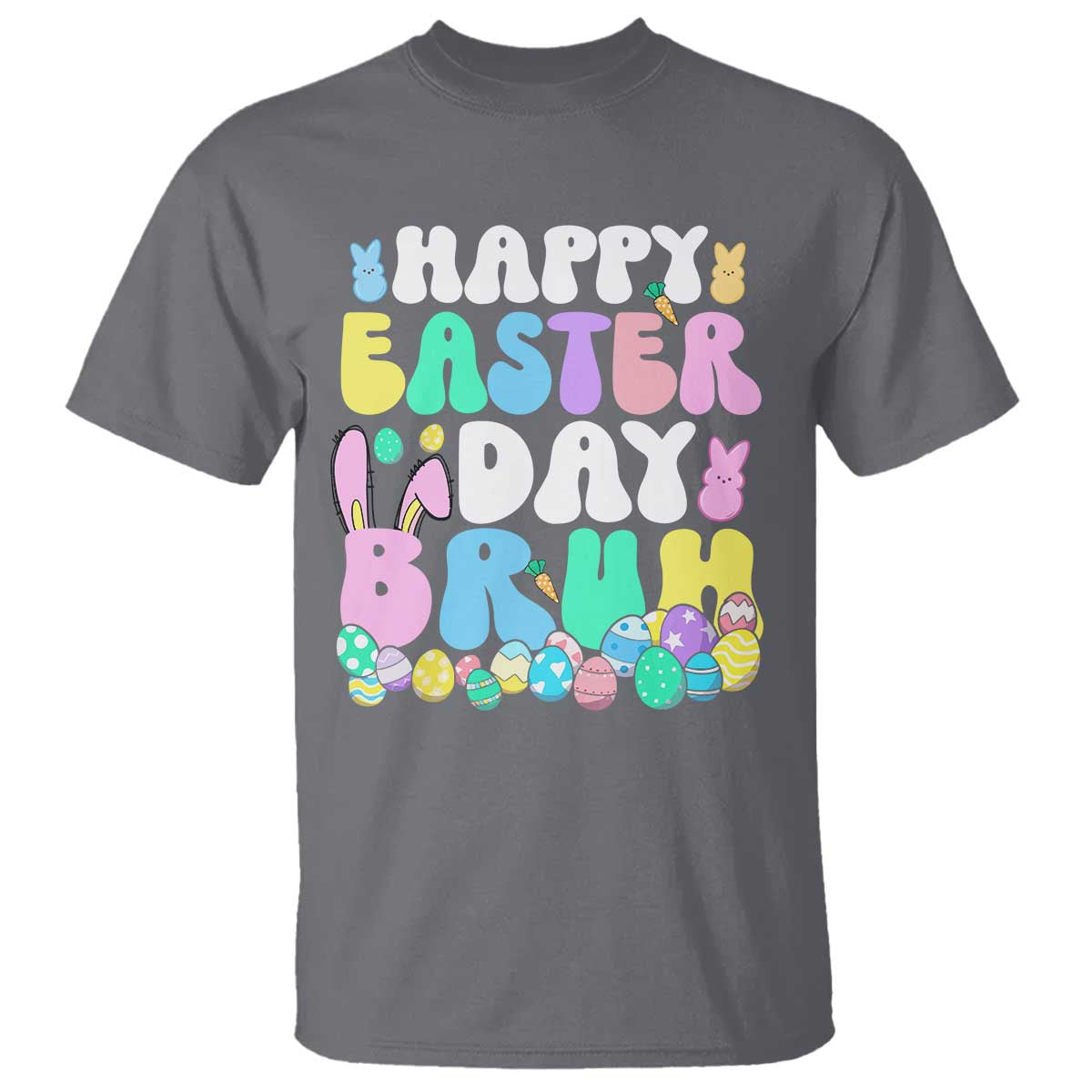 Bruh Easter T Shirt Teens Boys Kids Cute Bunny Eggs - Wonder Print Shop
