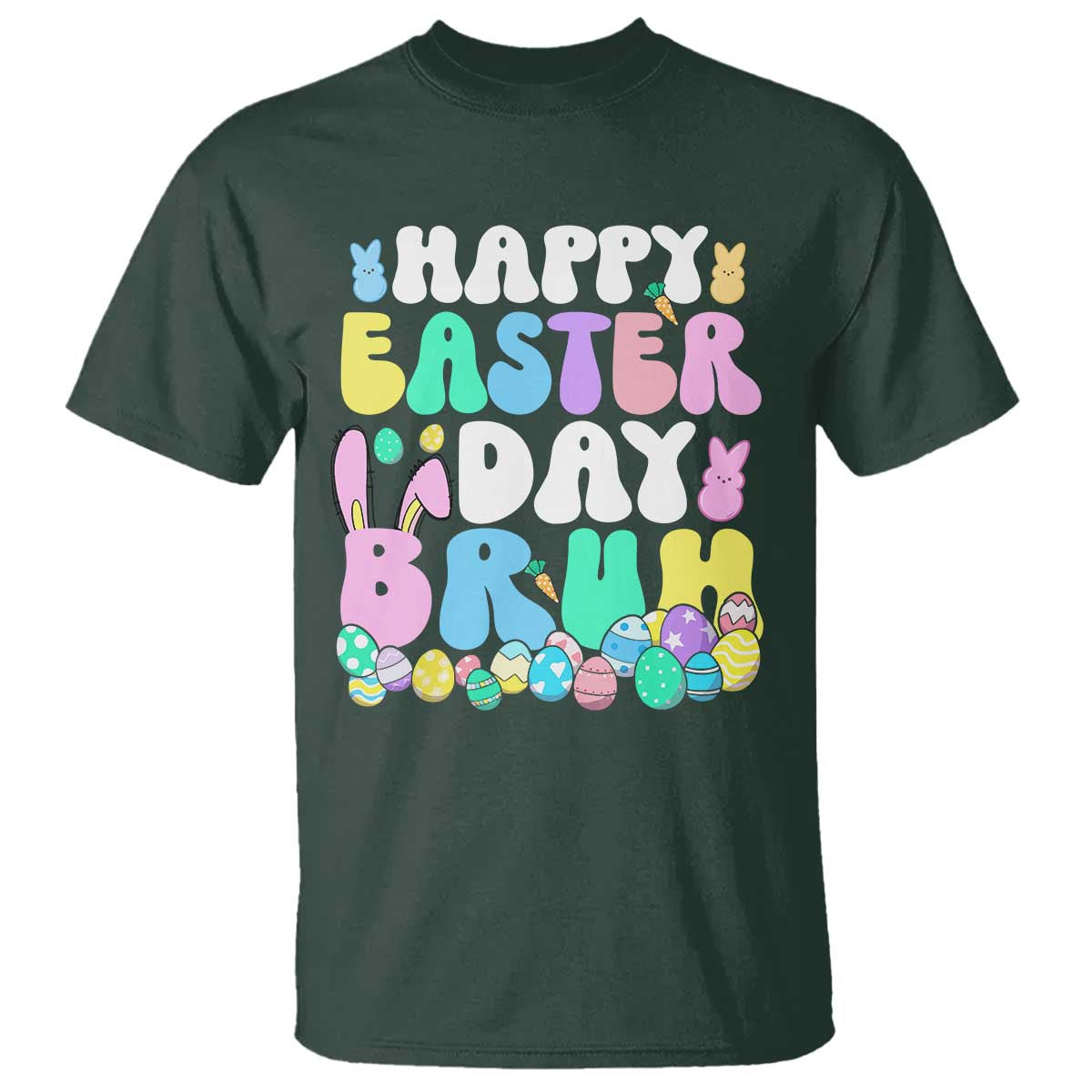 Bruh Easter T Shirt Teens Boys Kids Cute Bunny Eggs - Wonder Print Shop