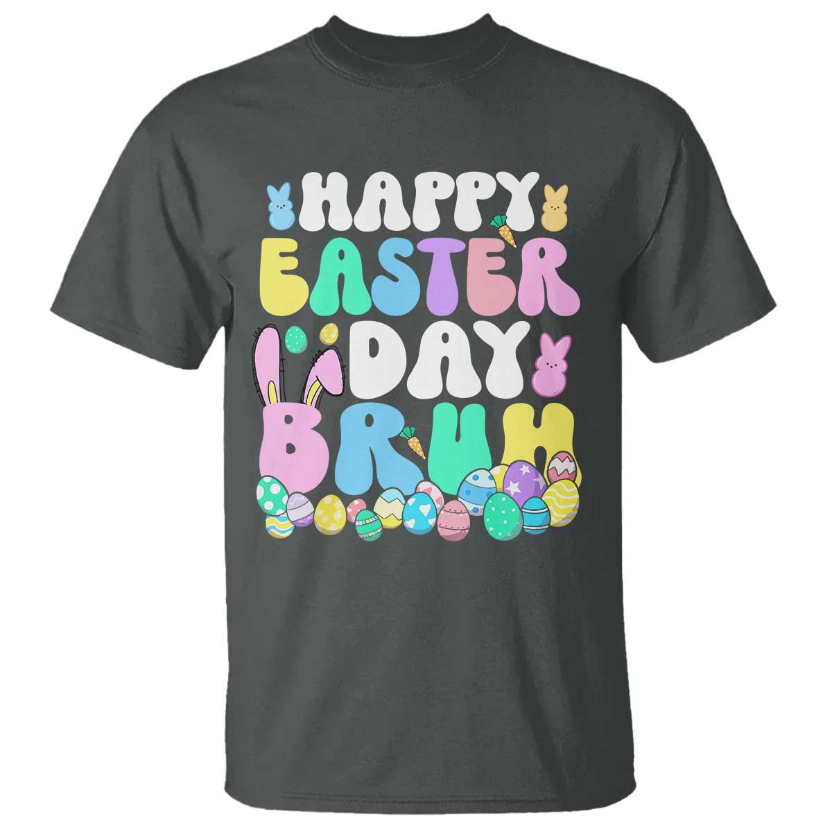 Bruh Easter T Shirt Teens Boys Kids Cute Bunny Eggs - Wonder Print Shop
