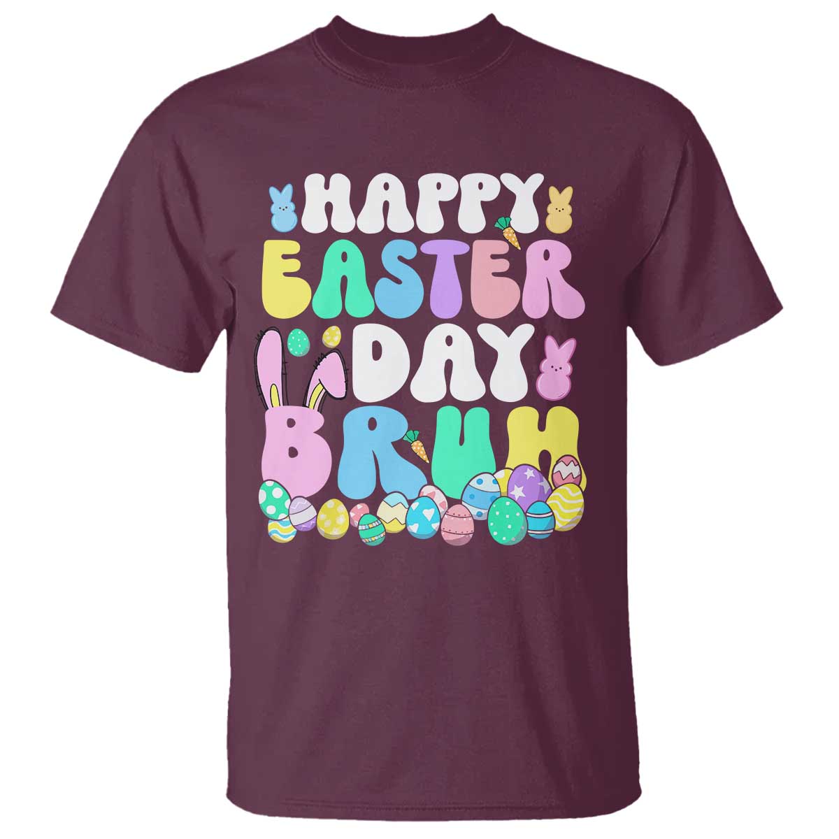 Bruh Easter T Shirt Teens Boys Kids Cute Bunny Eggs - Wonder Print Shop