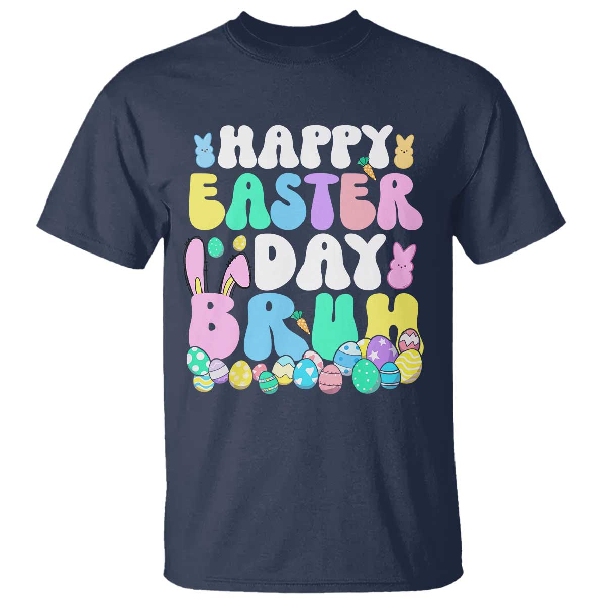 Bruh Easter T Shirt Teens Boys Kids Cute Bunny Eggs - Wonder Print Shop