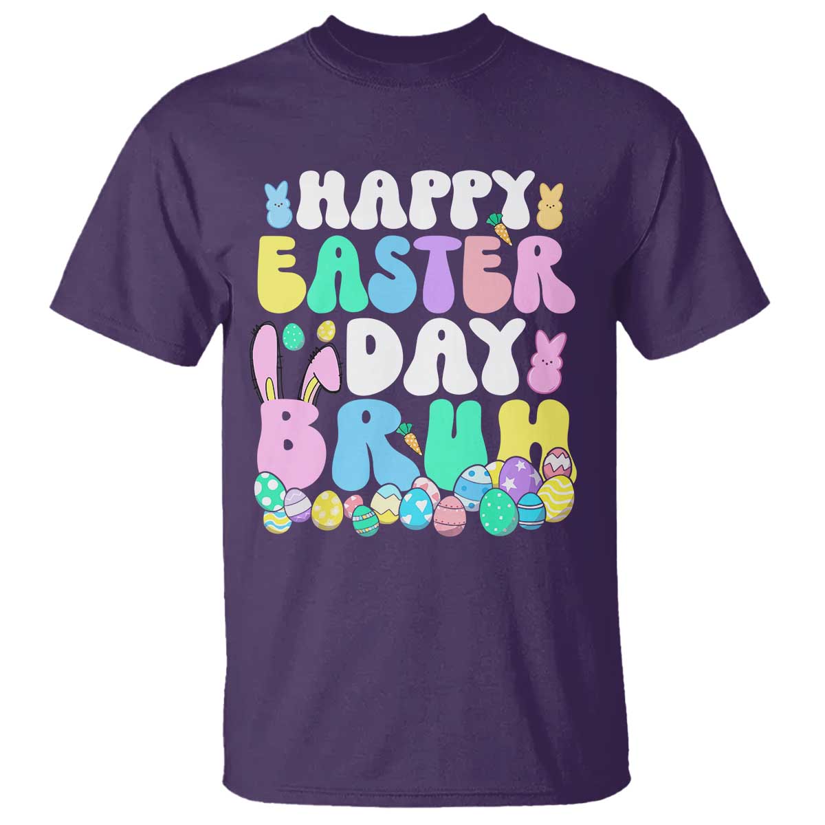 Bruh Easter T Shirt Teens Boys Kids Cute Bunny Eggs - Wonder Print Shop